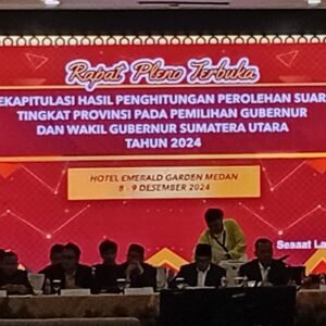 KPU Sumut Gelar Rapat Pleno Terbuka Rekapitulasi Penghitungan Perolehan Suara