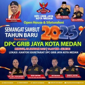 Sambut Tahun Baru 2025, DPC GRIB JAYA Kota Medan Gelar Open House