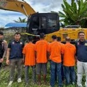 5 Tersangka Penambang Emas Ilegal Diringkus Polres Nagan Raya
