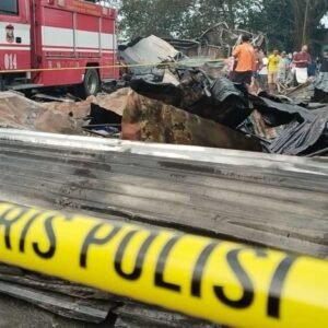 204 Kios Hangus Terbakar Polisi Amankan Pelaku