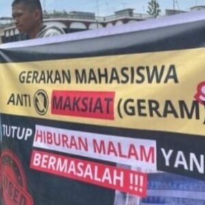 Aksi Demo Mahasiswa Minta Tempat Hiburan Malam Krypton dan Capital Ditutup