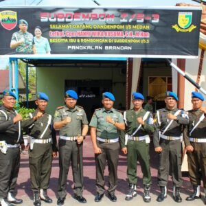 Dandenpom I/5 Medan dan Ketua Persit KCK Kunker ke Masubdenpom I/5-3 P. Brandan