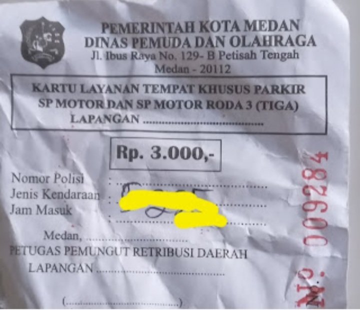 Retribusi Parkir di Taman Cadika Medan Dipertanyakan, Tidak Ada Dasar Hukum Jelas
