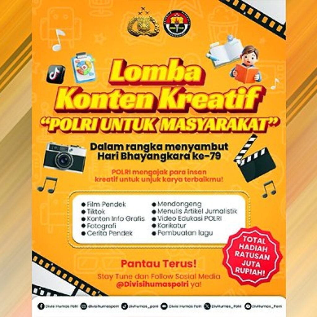 Divhumas Polri Buka Lomba Konten Kreatif Berhadiah Ratusan Juta