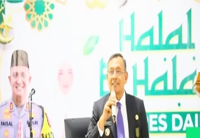 Bupati Dairi Hadiri Halal Bihalal Polres Dairi, Pererat Silaturahmi dan Sinergi