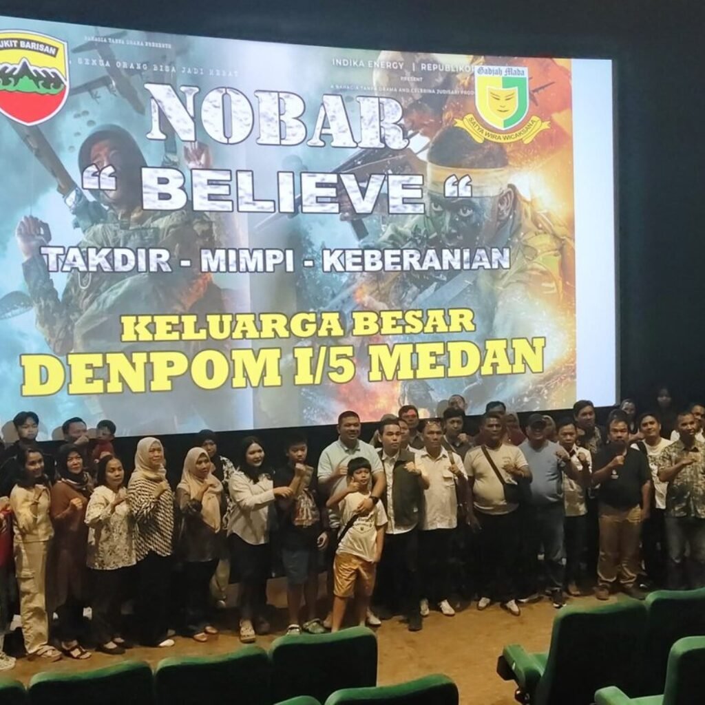 Denpom 1/5 Medan Gelar Nonton Bareng Film “The Believe” Bersama Masyarakat dan Media
