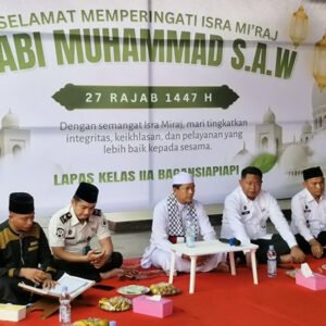 Lapas Kelas IIA Bagansiapiapi Peringati Isra Mi’raj, Perkuat Iman dan Pembinaan Warga Binaan